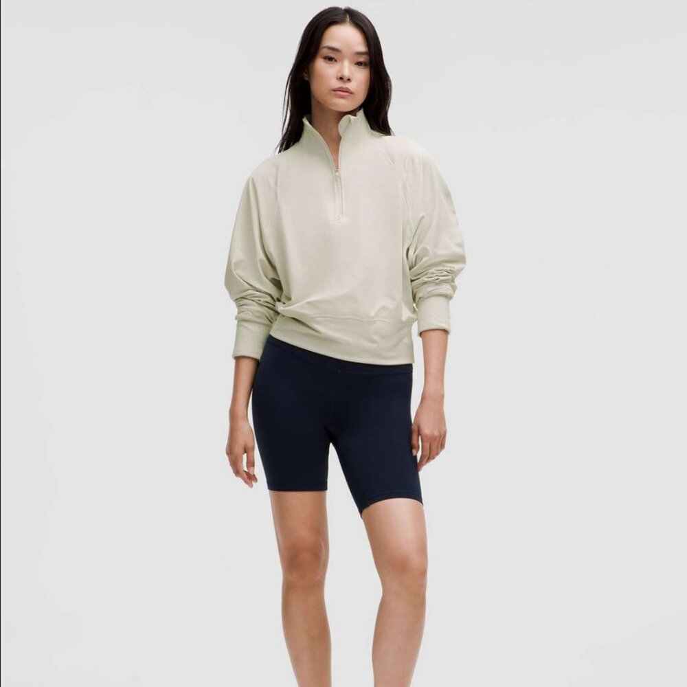 Lululemon It's Rulu™ Fleece Half Zip (BONE, size US 8)